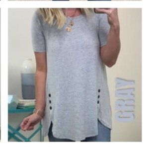 Madison + Mallory Alva Button Detail Top in Large